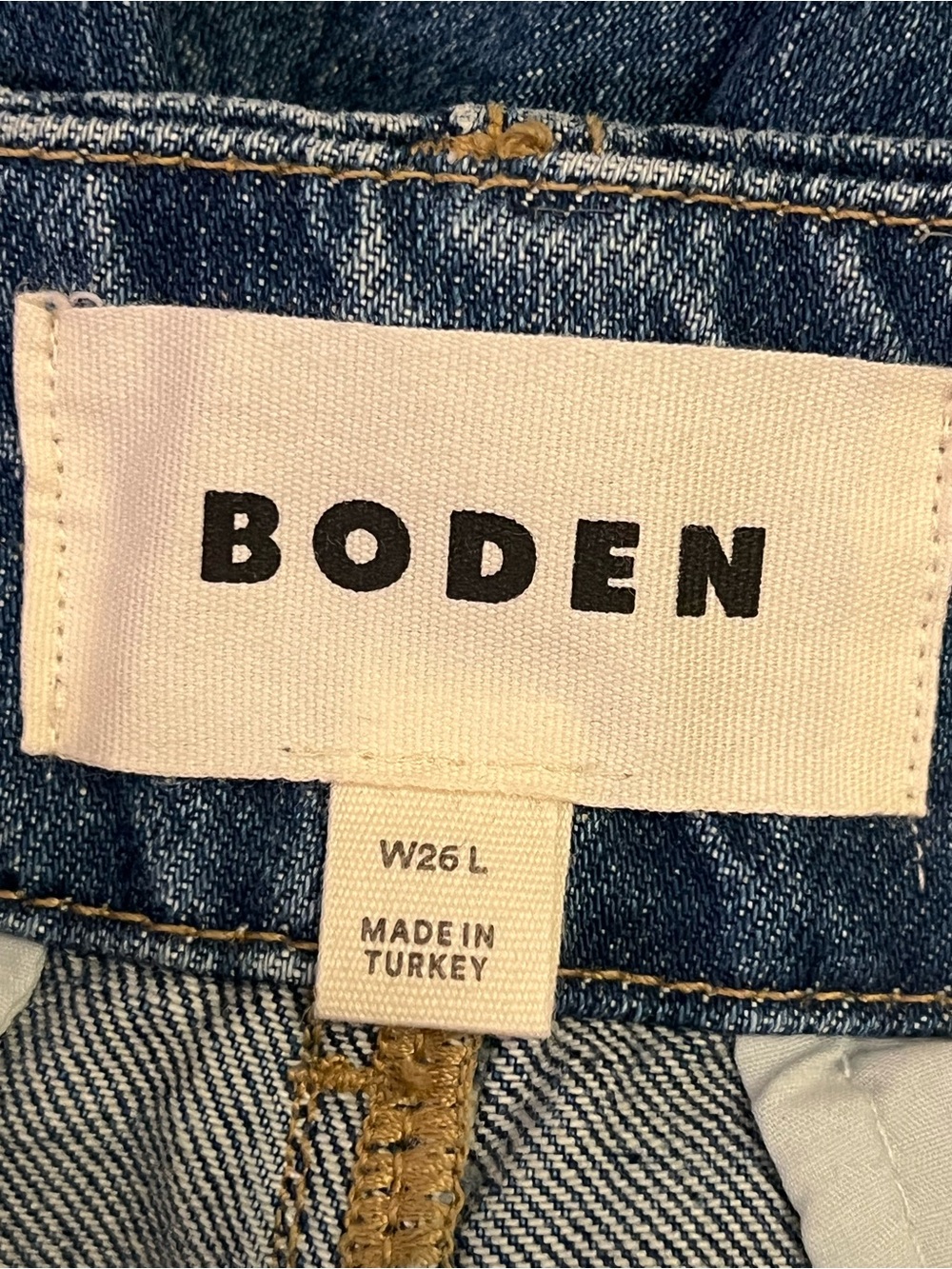 Boden Mid Rise Wide Leg Stitch Detail Pleated Jeans Women’s Size 26 Long - Picture 11 of 13